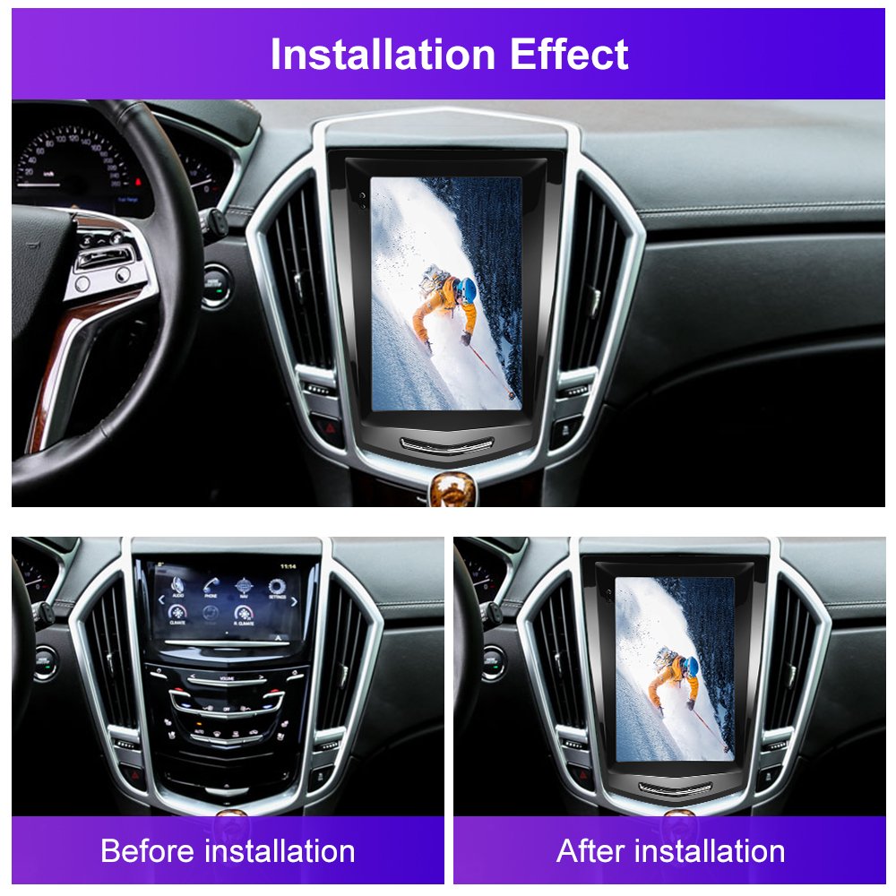 Podofo 9.7" Android Car Stereo Car Radio For Cadillac ATS/XTS/SRX/CTS 2013 With Carplay Android Auto GPS Wifi Hifi FM RDS OEM