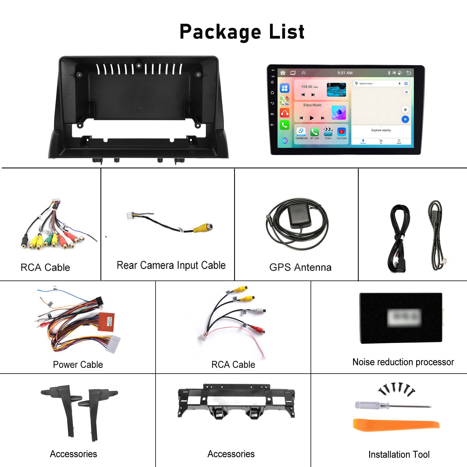 Podofo 10.1 Inch 4+64G Android Car Stereo Wireless Carplay Android Auto For Mazda 6 2004-2015 IPS DSP GPS RDS Wholesale