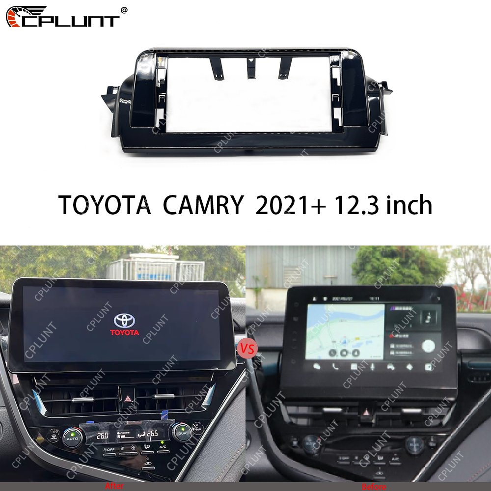 Car DVD Player Frame For TOYOTA CAMRY 2021+ 12.3 INCH BLACK Android FRAME