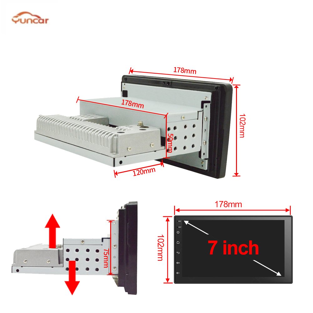 Touch Screen 7 inch Bluetooth car radio autoradio android 2din 1din stereo T3L car multimedia player 1+32GB Car screen