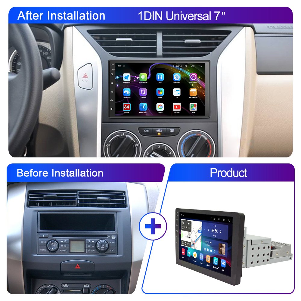 Touch Screen 7 inch Bluetooth car radio autoradio android 2din 1din stereo T3L car multimedia player 1+32GB Car screen
