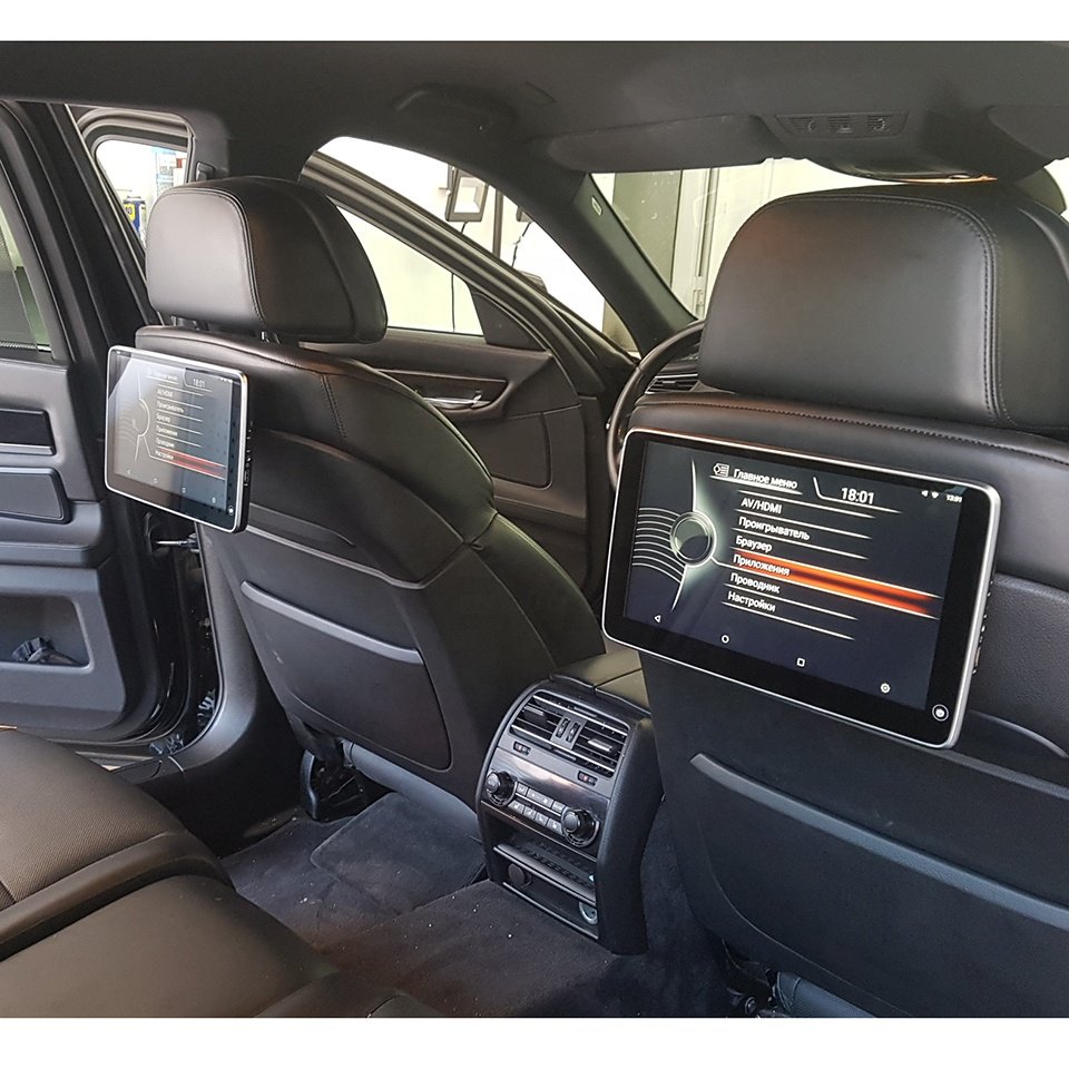 Best UI Design Headrest Car Monitor 1080P Android Car Rear Seat Entertainment For BMW Series 5 7 X5 X6 GT With TF USB Mirrorlink