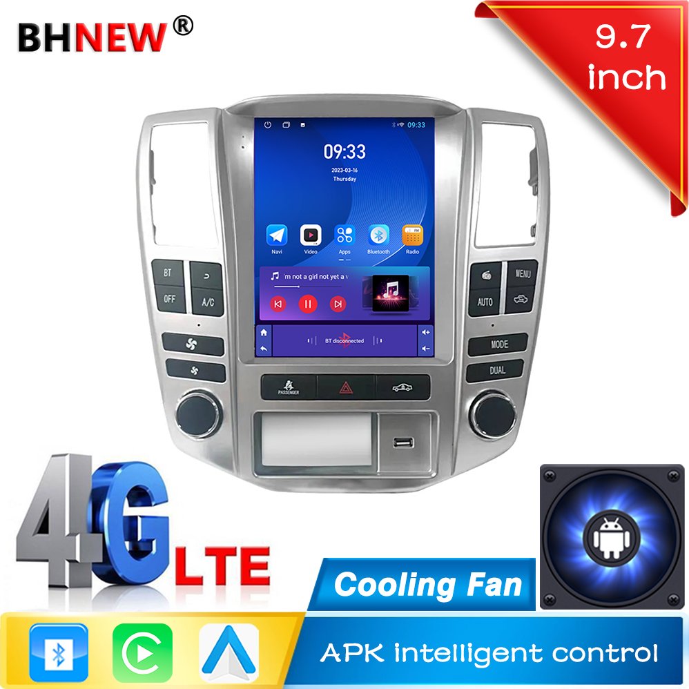 9.7" tesla Style car video player For Lexus RX RX300 2004-2007 GPS navigation android radio car head unit