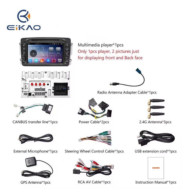 7 inch Android Car multimedia radio 8 core for Mercedes Benz W203 1998-2007 IPS screen DSP 4g lte Car DVD Player