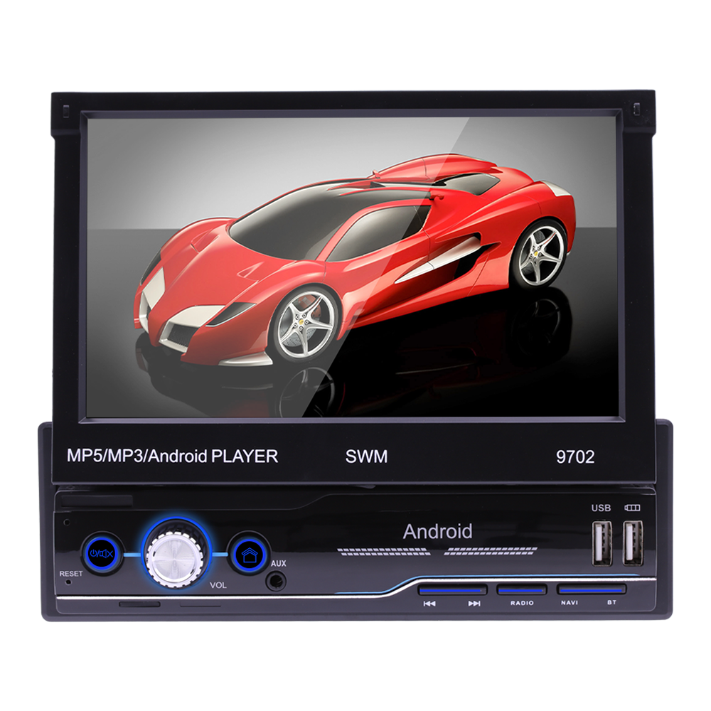 Podofo Android 13 2+64G 1 Din 7'' Car Multimedia Player Touch Screen GPS Navigation Wifi Auto BT Autoradio Car Radio