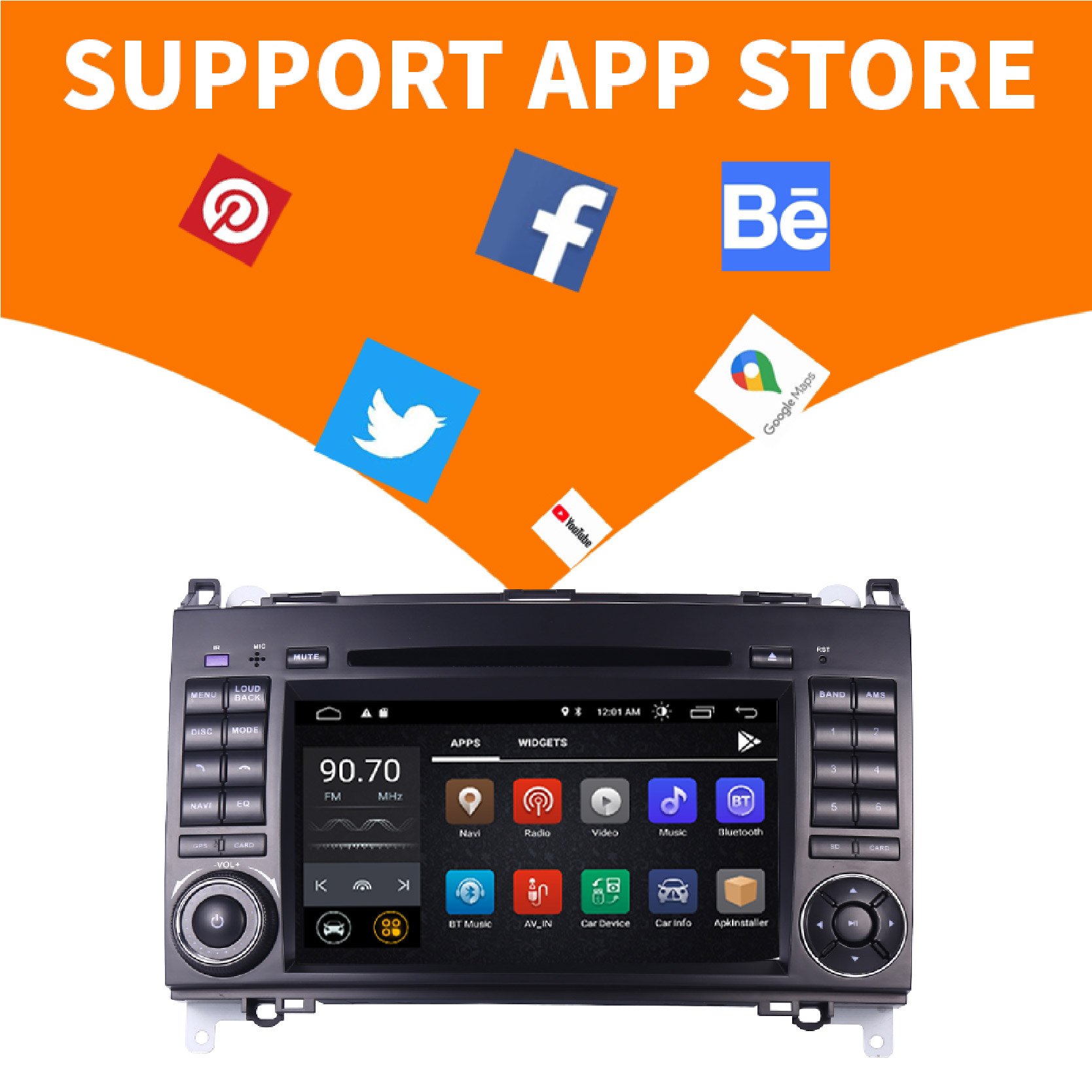 Android 11 car dvd player for Mercedes Benz Sprinter B200 Vito B class GPS WIFI 3G BT OBD Mirror link with Wifi 3G GPS Radio SD