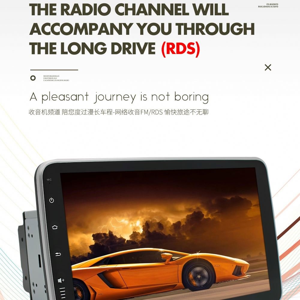 10.1 Inch 1 Din Universal Car Multimedia Audio System Android 11 Stereo 360 Degree Rotatable Car DVD Player Android Car Radio