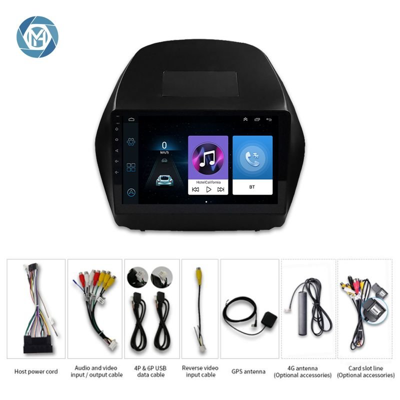 New 2 Din Car Multimedia Dvd Player Reproductor De Coche 10 Inch 4+64G Dsp For Hyundai Ix35