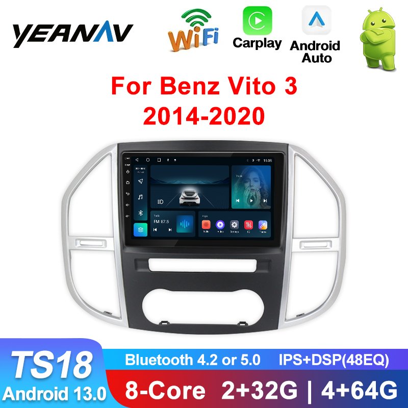 Yeanav Android Car Radio for Mercedes Benz Vito W447 2014-2021 Car DVD Player Autoradio Car Stereo Head Unit GPS Navigation