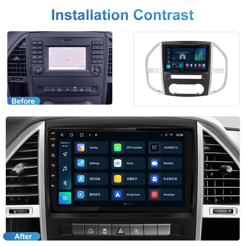 Yeanav Android Car Radio for Mercedes Benz Vito W447 2014-2021 Car DVD Player Autoradio Car Stereo Head Unit GPS Navigation