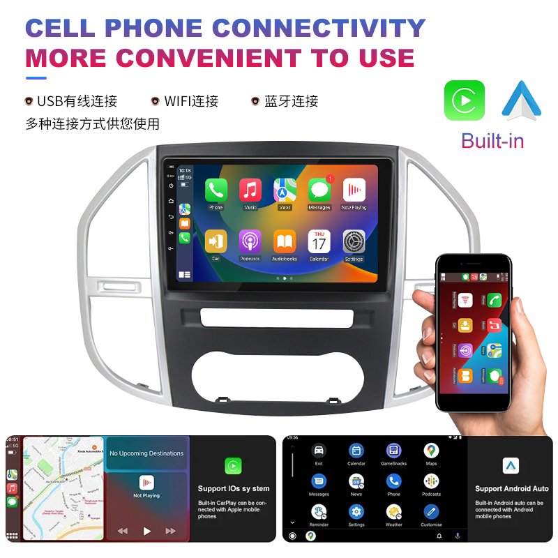 Yeanav Android Car Radio for Mercedes Benz Vito W447 2014-2021 Car DVD Player Autoradio Car Stereo Head Unit GPS Navigation