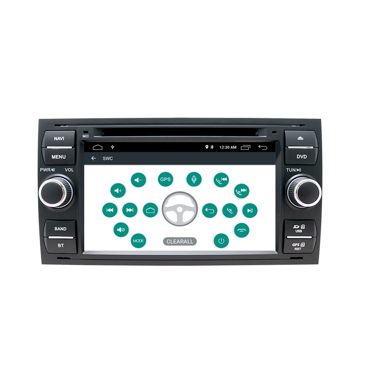 ZYCGOTEC Android 12 Car Radio DVD For Ford Focus 2 3 mk2 Mondeo 4 Kuga Fiesta Transit Multimedia GPS Navi