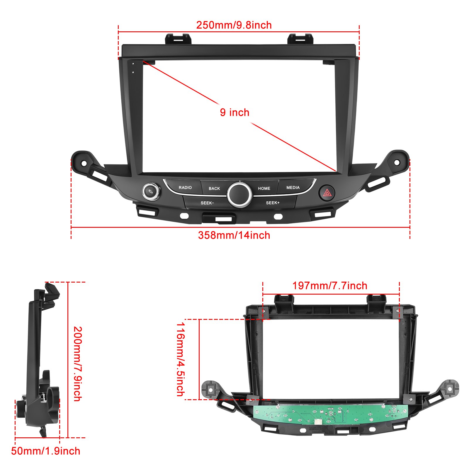 Podofo 9'' Android Car Radio Carplay Android Auto GPS Support AHD Camera For Ople Astra 2016-2017/Buick Verano 2015-2018