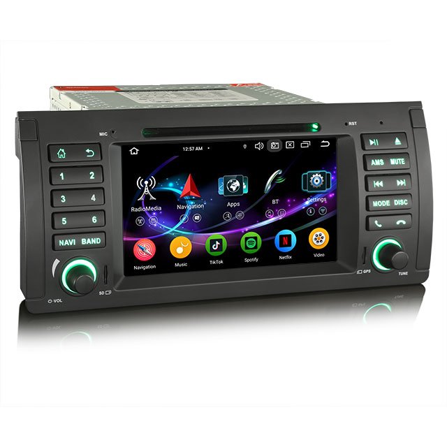 Erisin ES6753B Android 13.0 Car Multimedia System For BMW X5 E53 DVD Stereo Wireless CarPlay Auto Android dvd Car Player