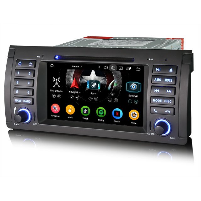 Erisin ES6753B Android 13.0 Car Multimedia System For BMW X5 E53 DVD Stereo Wireless CarPlay Auto Android dvd Car Player