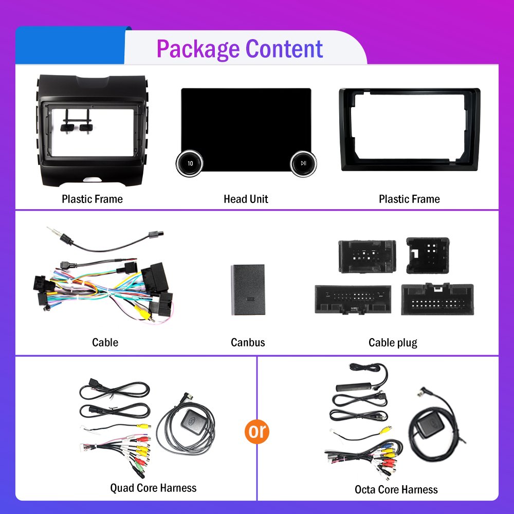 11.8Inch Car Radio For Ford Edge 2015 2016 2017 2018 DIAMOND 2K QLED Screen 2Din Android Car Stereo Car DVD Player Carplay DSP