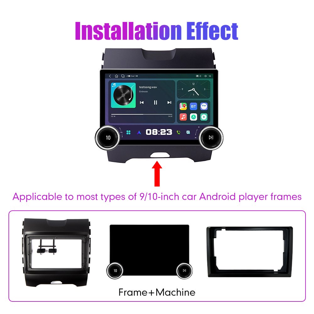 11.8Inch Car Radio For Ford Edge 2015 2016 2017 2018 DIAMOND 2K QLED Screen 2Din Android Car Stereo Car DVD Player Carplay DSP