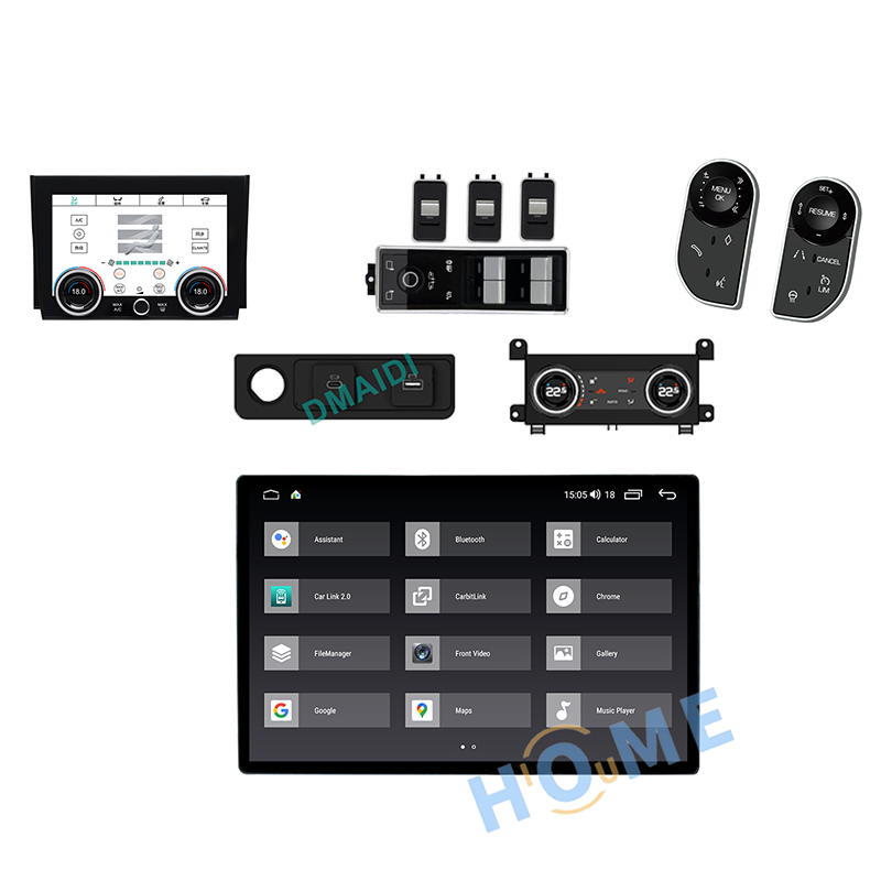 For Land Rover Old To New 6 Piece Car Interior DVD Multimedia Android Screen Air Conditioning Panel And Steering Wheel ButtonsFo