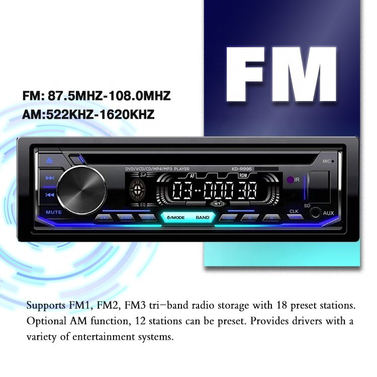OEM For Truck Coach Bus Car DVD VCD CD MP3 MP4 Player Car Stereo with SD Card USB 1DIN car dvd player