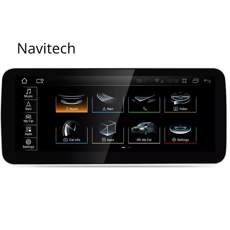10.25'' inch Screen 4+64 Car Stereo Auto Player GPS Navigation for Audi Q5 2009-2017 Car DVD Player Wifi Carplay 4g BT