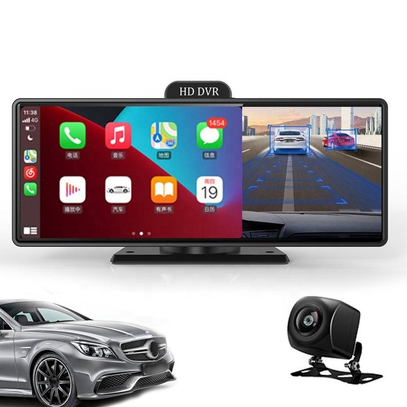 Carlover Carplay Car DVR 4K Front and 1080P Rear Night Vision 10.26 Inch Dashboard Camera Dash Cam