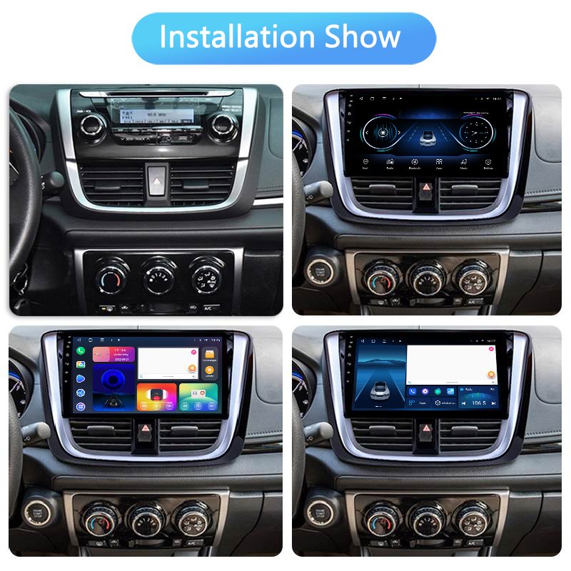 High Quality Android Head Unit Car Video Gps Navigation For Toyota Vios Yaris 2014 2015 2016 2017 Car Radio Stereo