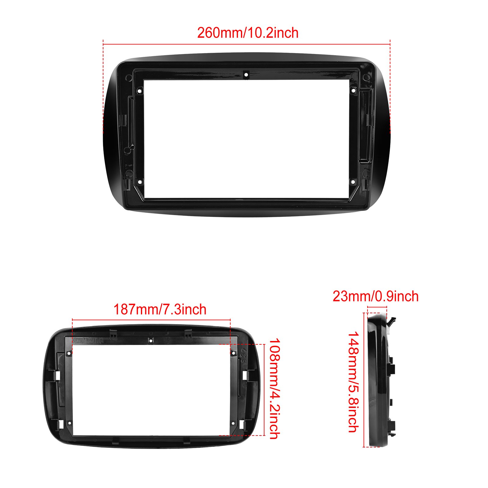 (UK/USA Stock) Podofo 9'' Android Car Radio Carplay Android Auto GPS RDS HIFI Support AHD Cam For Mercedes-Benz Smart 2016