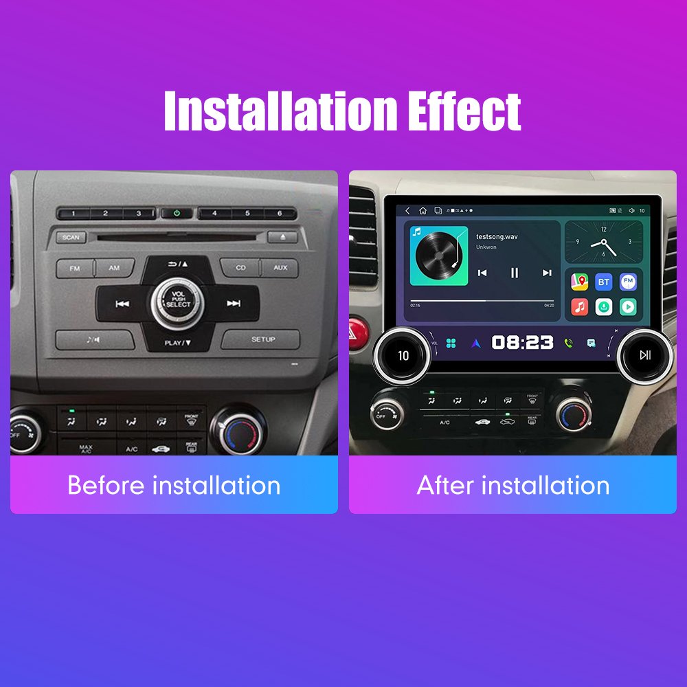 11.8Inch Car Radio For Honda Civic 2012-2015 LHD DIAMOND 2K QLED Screen 2Din Android Car Stereo Car DVD Player Carplay DSP