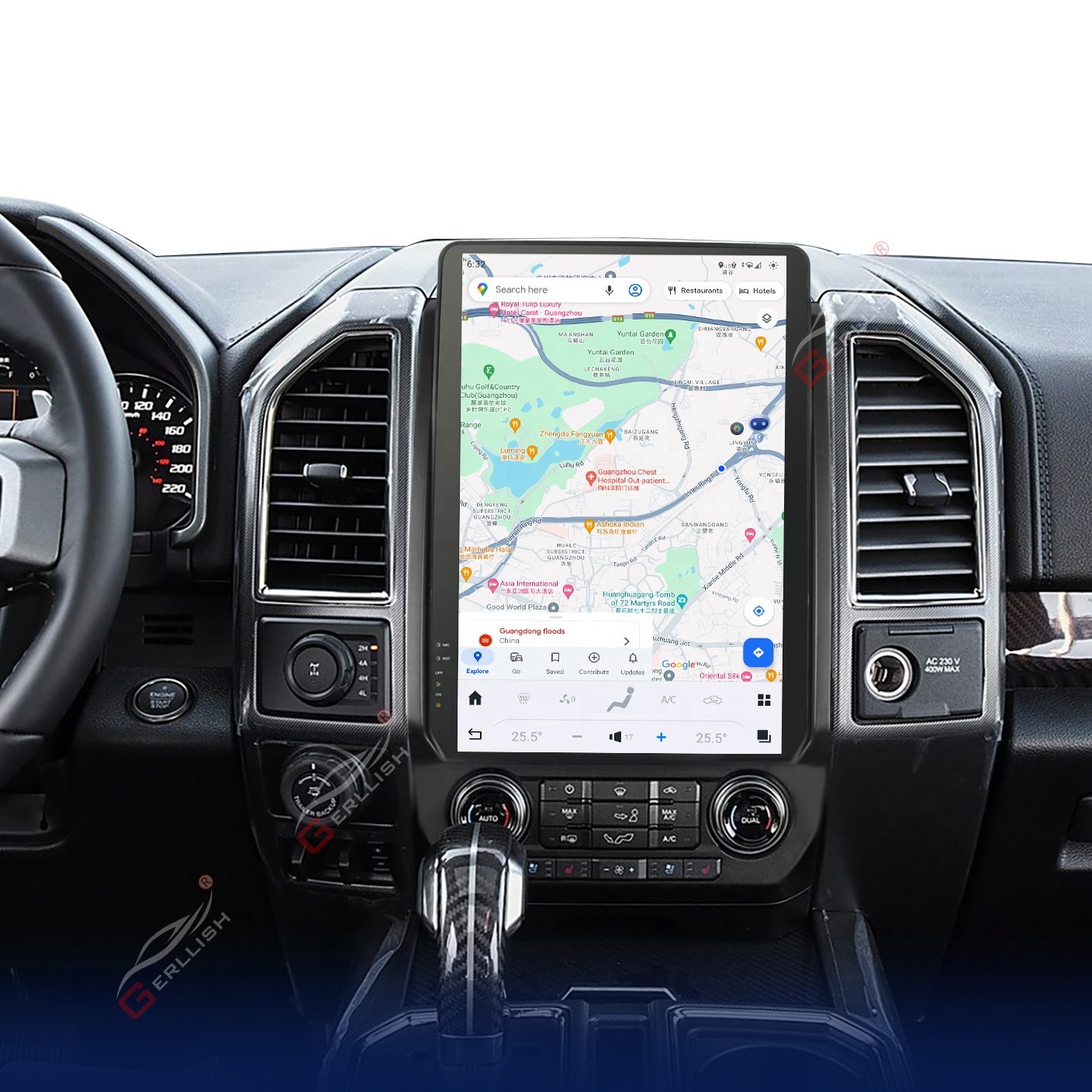 14.4 Inch Android For Ford F150 F250 2015-2021 Tesla Style Car GPS Navigation Multimedia Player Radio stereo Tape Headunit HD