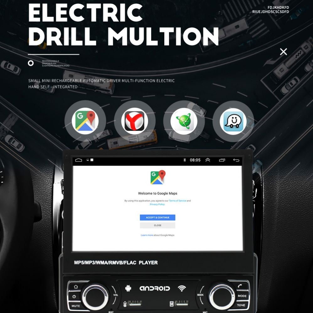 Universal 7Inch Retractable Screen Android Car Radio Carplay GPS Stereo Mp5 Player Video Autoradio 1Din 7 Inch Car Dvd Player