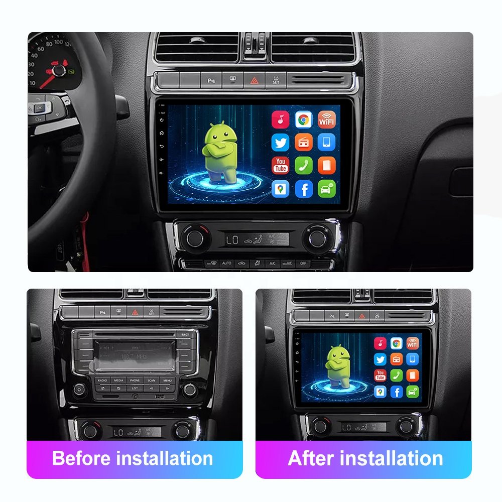 Jmance Android Navigation Large Screen Car Locomotive Navigation Reversing Image 9Inch For Vw Polo