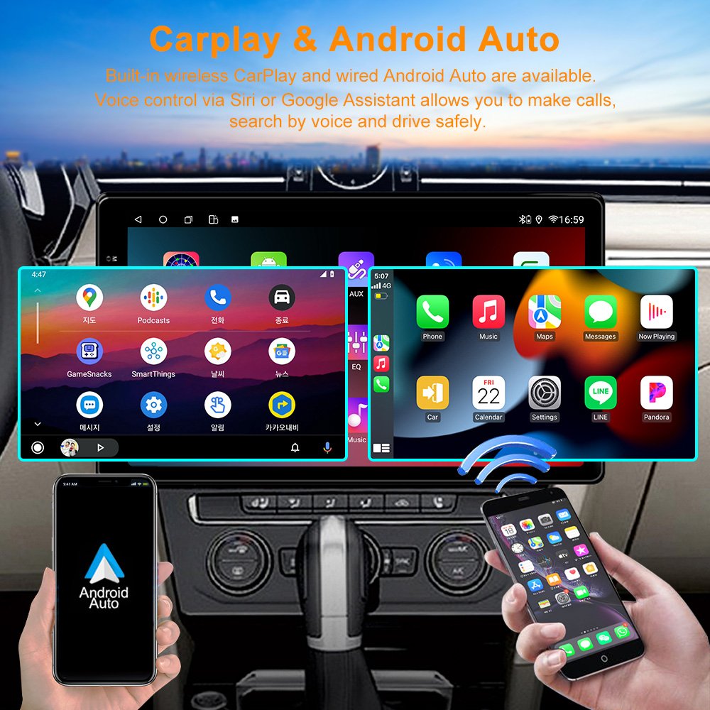 Topnavi Tesla-Style 13.3 Inch Rotatable Universal Car Radio Player Android 10.0 DSP Auto Rotatable GPS Stereo Video Radio