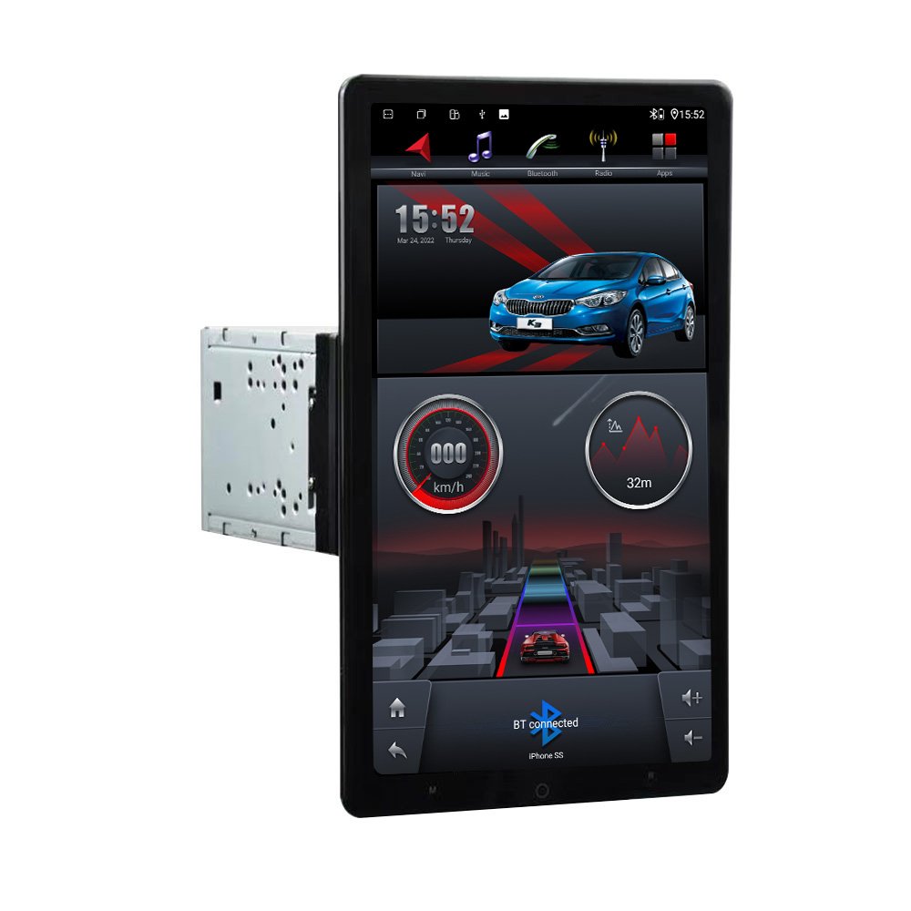 Topnavi Tesla-Style 13.3 Inch Rotatable Universal Car Radio Player Android 10.0 DSP Auto Rotatable GPS Stereo Video Radio