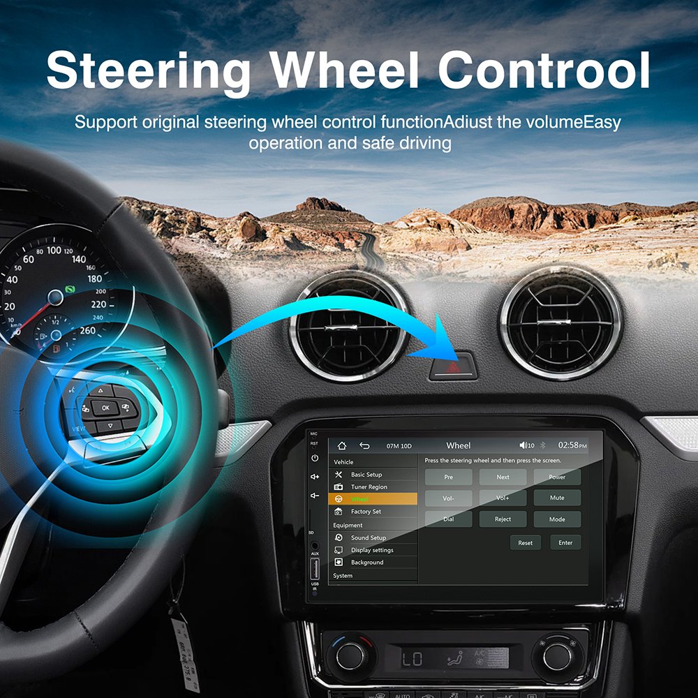 Universal 7 inch full touch screen HD MP5 Car Multimedia Player with CarPlay Android Auto car dvd player