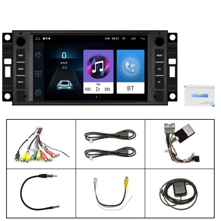 Podofo 2 Din 7'' Android Car Player Car Radio Autoradio GPS Navigation Wifi USB FM For JEEP/CHEVROLET/CHRYSLER/DODGE