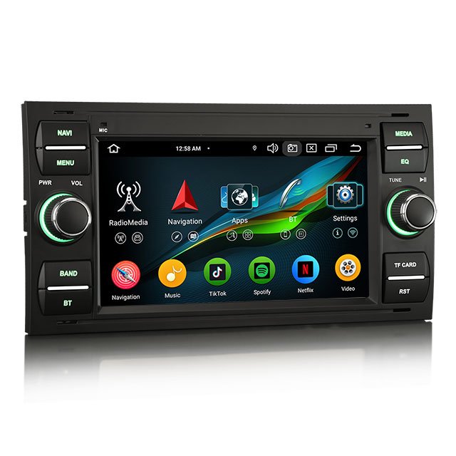 EU stock Erisin ES5766FB Android 13 GPS SatNav Car Radio For FORD S-Max Galaxy Fiesta Transit IPS DSP 4G WiFi CarPlay Car Stereo
