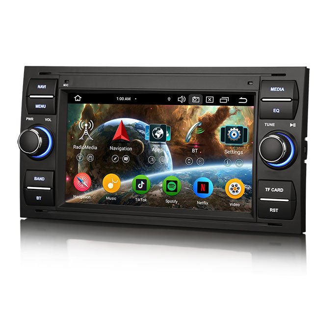 EU stock Erisin ES5766FB Android 13 GPS SatNav Car Radio For FORD S-Max Galaxy Fiesta Transit IPS DSP 4G WiFi CarPlay Car Stereo