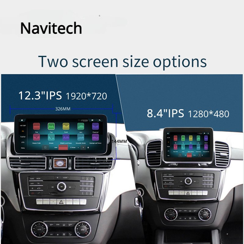 12.3inch Android 12 8+128G car dvd player For Mercedes Benz GLE/ML 2016-2020 GPS Navigation multimedia stereo radio audio