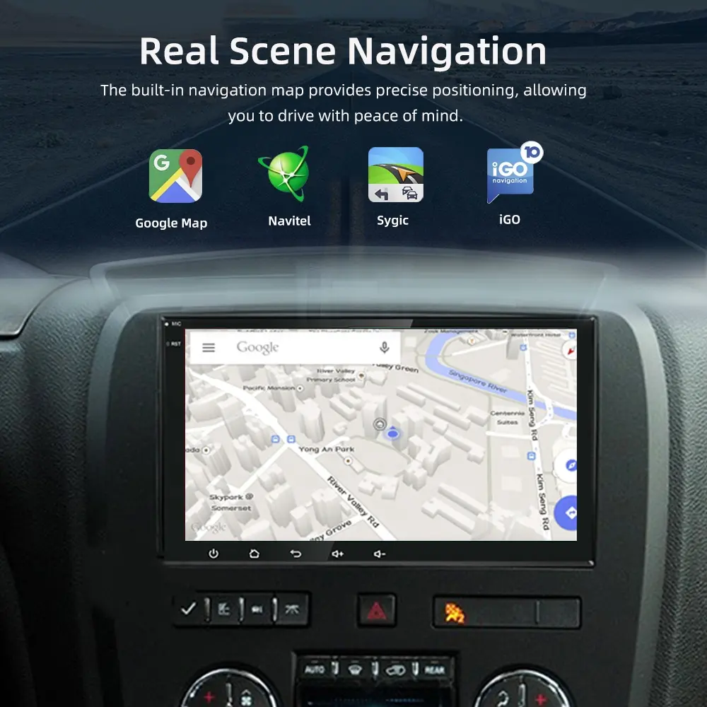 Hot Sale 8 inch Head Unit Ram 2GB Rom 32GB For GMC Chevrolet Mirror Link GPS Navigation Multimedia 2 Din Car DVD Player Radios