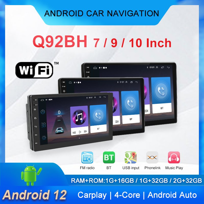 Android 13 Car DVD Video Radio Player For 9" 10" Universal Car Stereo Touch Screen With GPS Navigation Carplay AV Video Out EQ