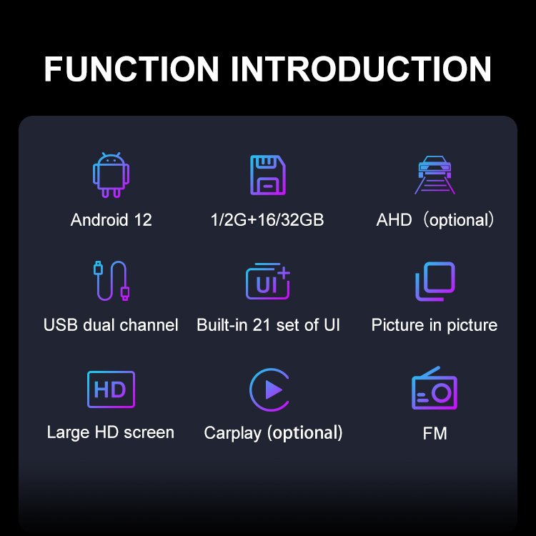 Android 13 Car DVD Video Radio Player For 9" 10" Universal Car Stereo Touch Screen With GPS Navigation Carplay AV Video Out EQ