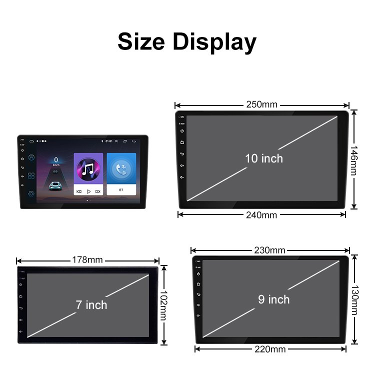 Android 13 Car DVD Video Radio Player For 9" 10" Universal Car Stereo Touch Screen With GPS Navigation Carplay AV Video Out EQ