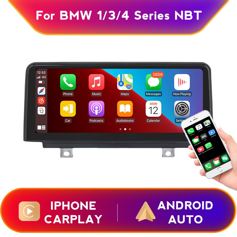 10.25" Wireless Apple Car Play Android Auto Head Unit For BMW 1 Series F20/F21 2013-2017 BMW 3/4 Series F30 NBT GPS stereo