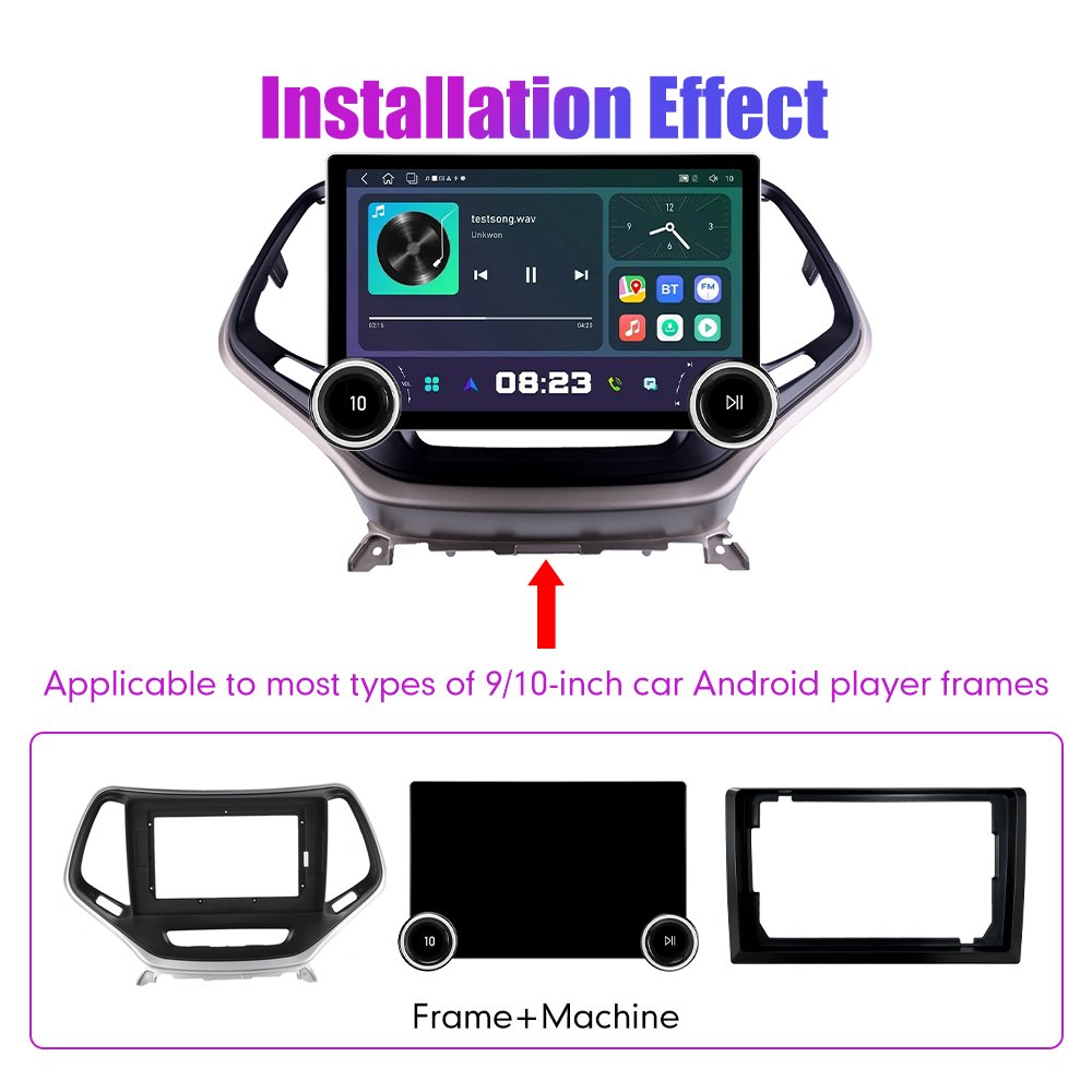 11.8Inch Car Radio For Jeep Cherokee 2015-2019 DIAMOND 2K QLED Screen 2Din Android Car Stereo Car DVD Player Carplay DSP