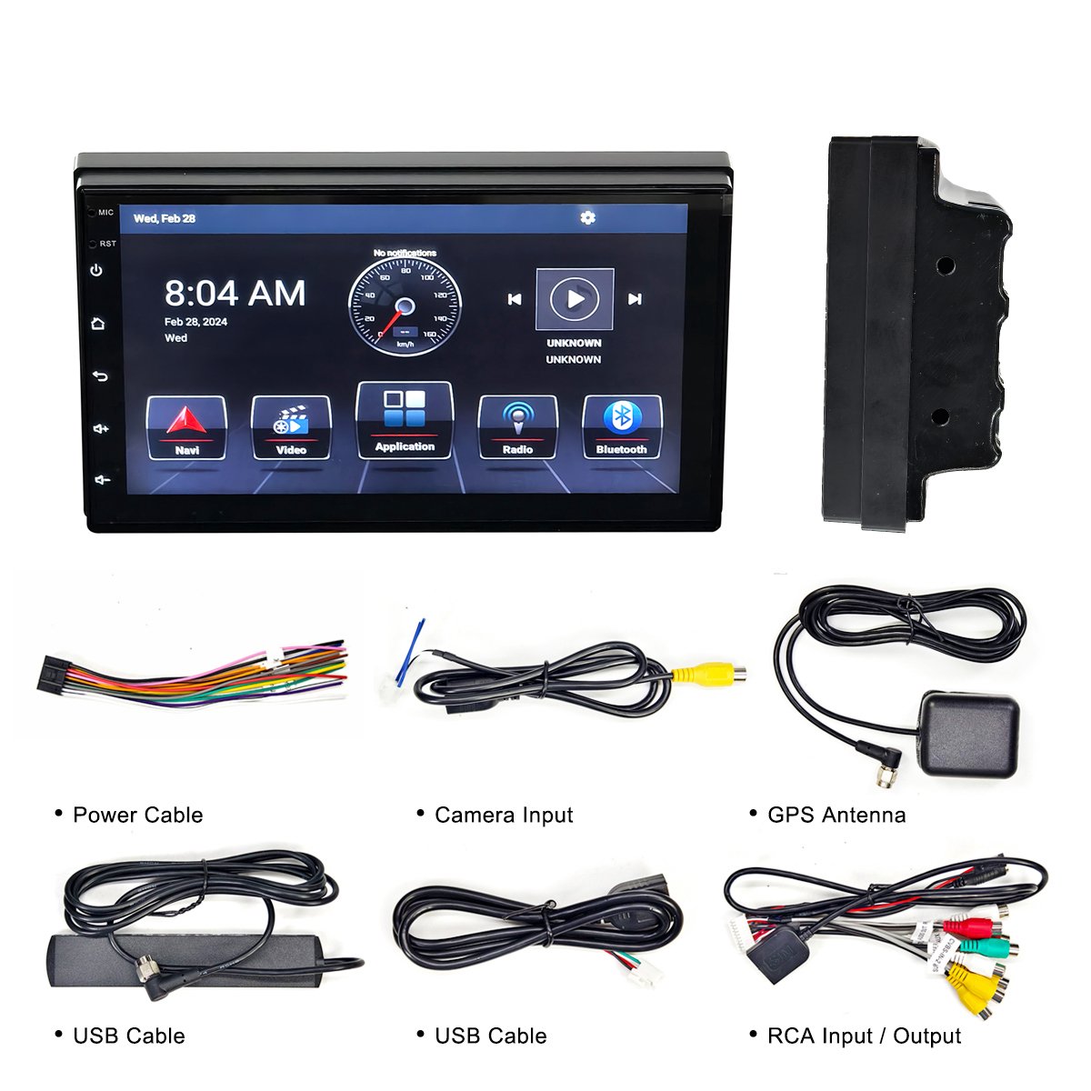 Car DVD player 9 inch 4+64GB Android 14 smart multimedia car radio GPS positioning navigation 2 DIN audio stereo replaceable UI