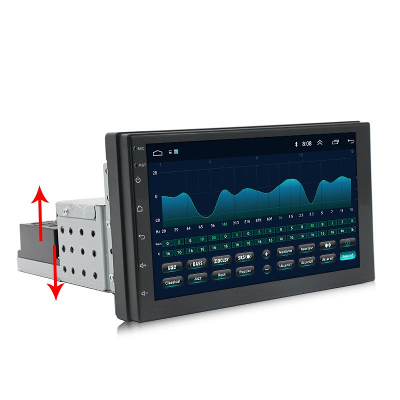 Universal single 1 din 7 inch android car radio touch screen DSP car dvd player with gps navigation