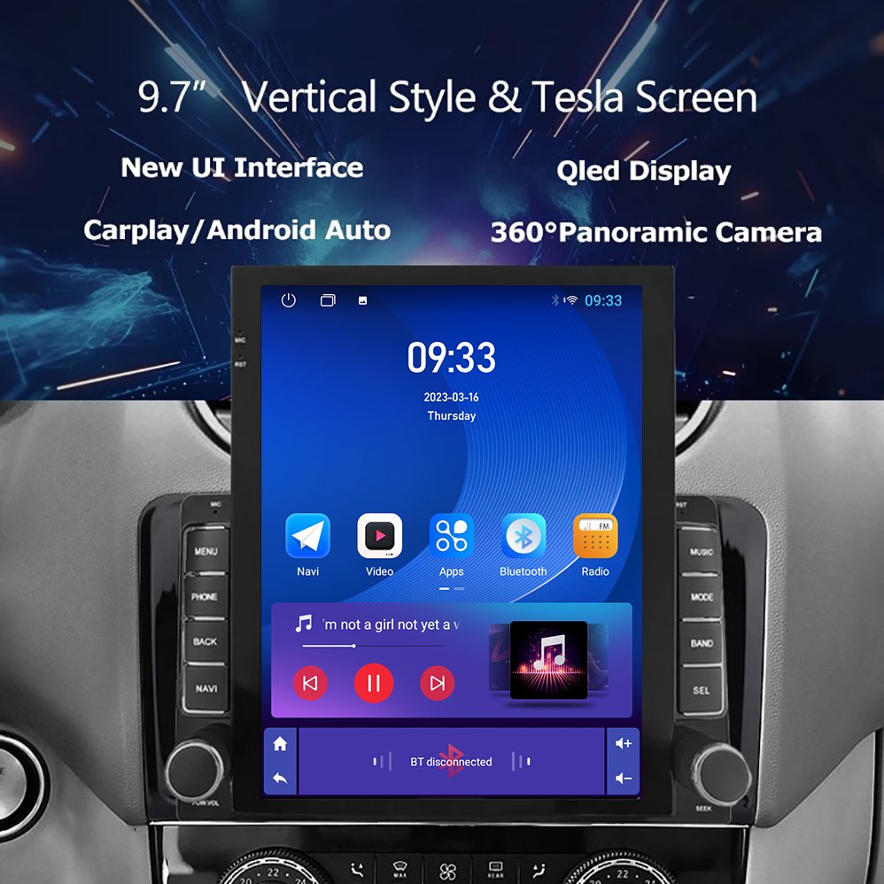 9.7'' Inch Android Car Radio for Mercedes Benz classe ML W164 ML350 ML430 DVD Tesla Vertical Screen Multimedia Stereo Carplay