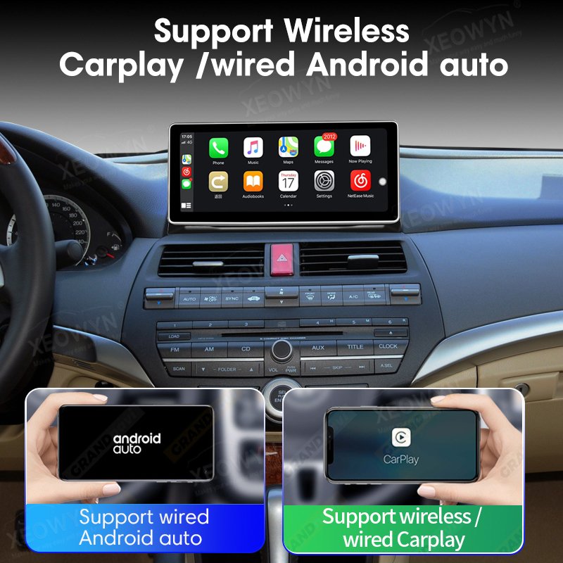 10.25 Inch Touch Screen Car Radio Android Audio Pour Car DVD Player Stereo for Honda Accord 8th 2008-2016