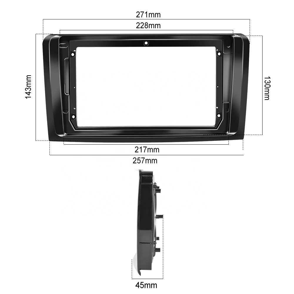 Podofo 9" Double Din Car Stereo Radio Carplay Android Auto For Mercedes-Benz ML series 2005-2011 GPS Wifi Hifi FM RDS ADH Cam