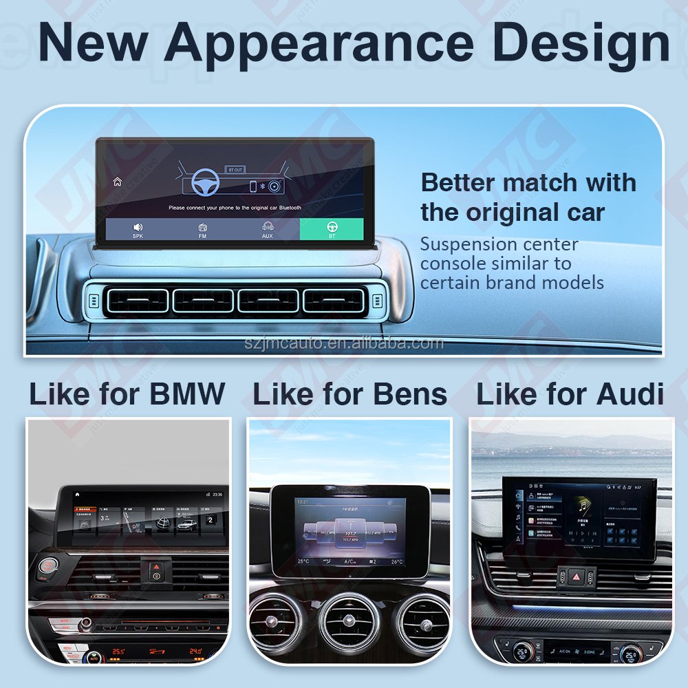 JMC 11.3inch Dashboard Wireless CarPlay Android Auto Linux System Portable Navigation Monitor FM Transmit AUX SD Card For Car